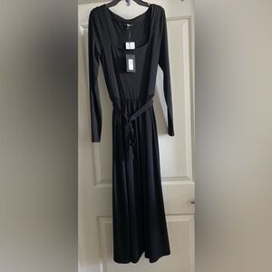 PAIGE Black Long-Sleeve Maxi Dress